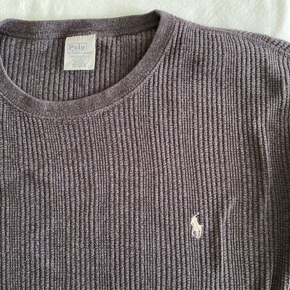 Polo by Ralph Lauren 100% cotton waffle long sleeve longjohn shirt crew neck - Picture 13 of 13